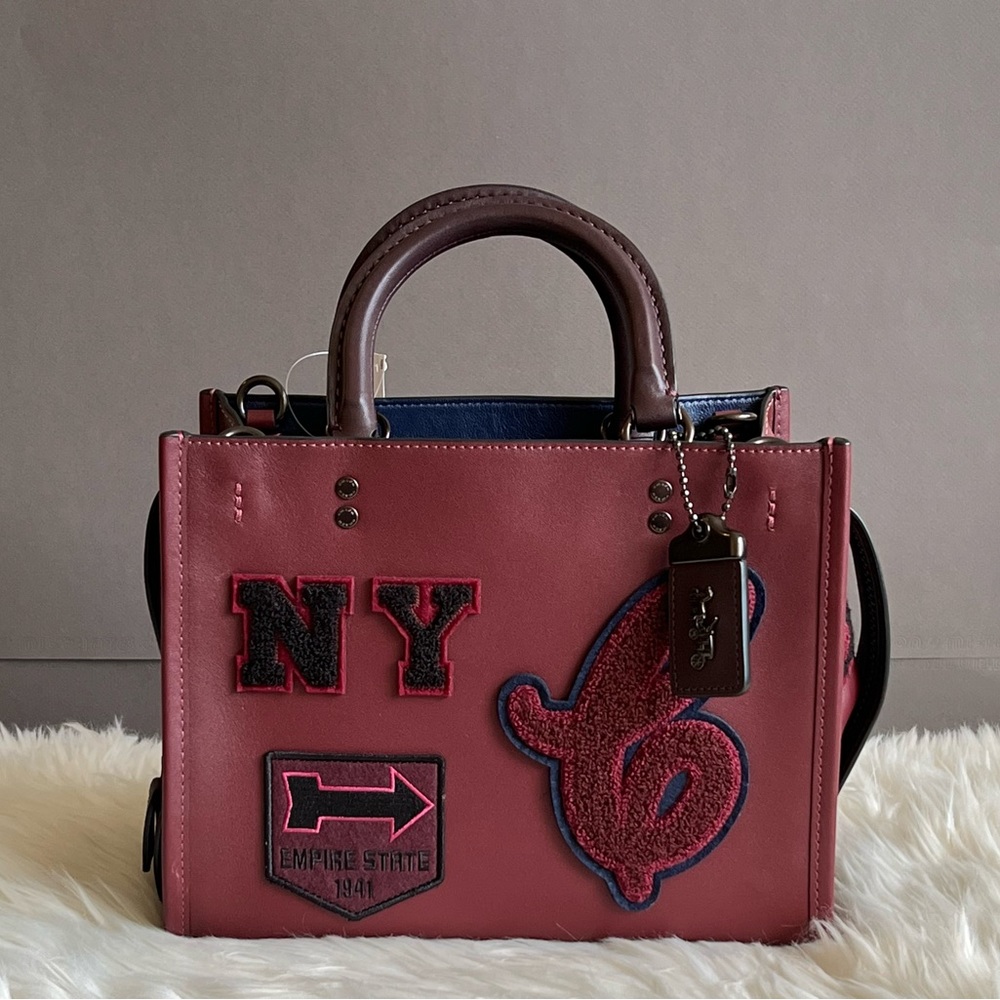 💰SOLD - CG214 - Coach Rogue 25 with Varsity Patches - Picture 2 of 16